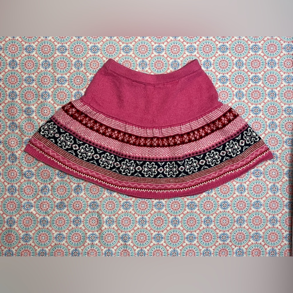 🌟❣️4/$10❣️🌟H&M Girls 4-6Youth Pink and Black Pleated Skater Mini Skirt